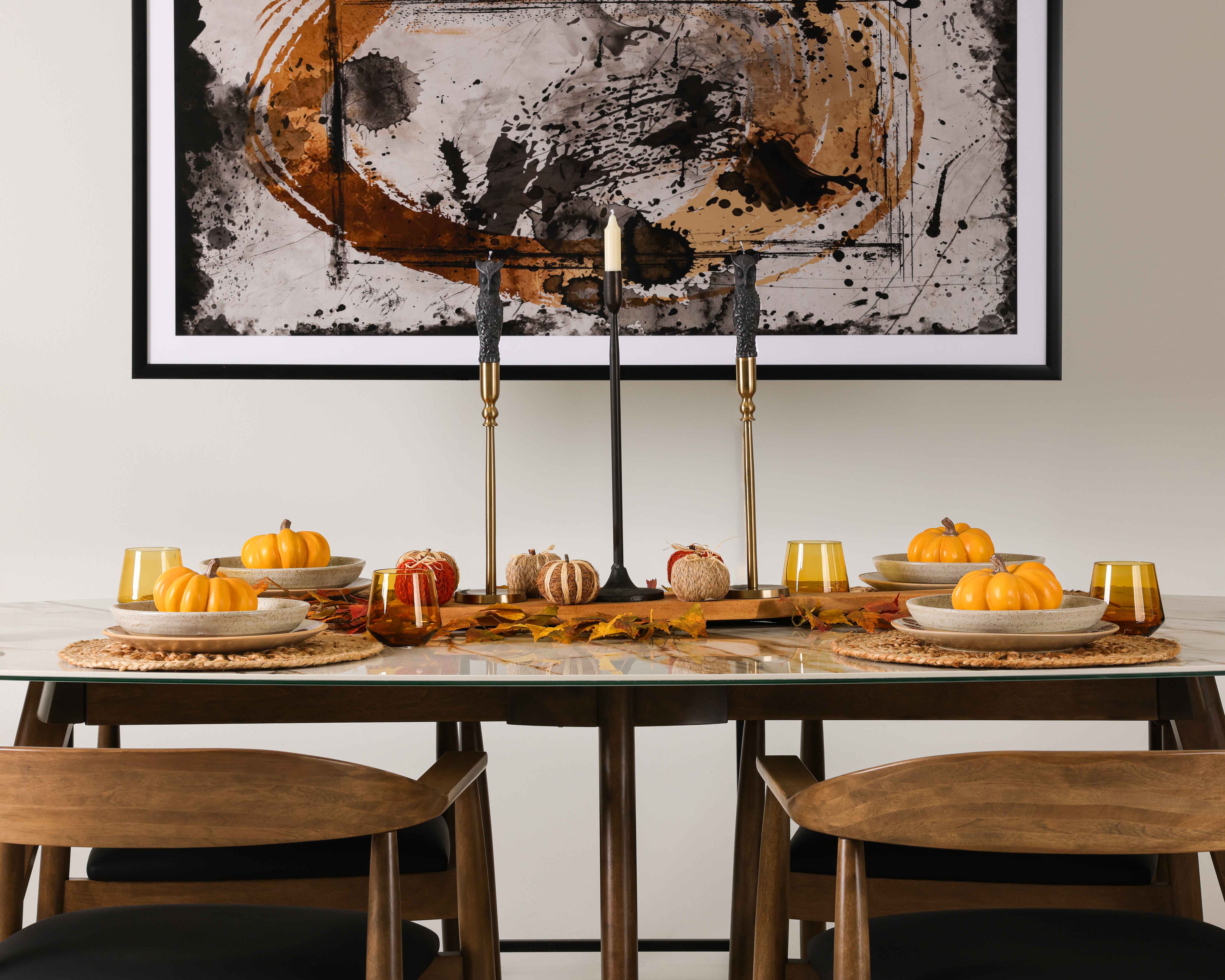 Canadel downtown dining set with fall decor